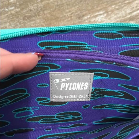 Pylones Purple and Teal Dragonfly Patterned Wallet - Picture 7 of 8